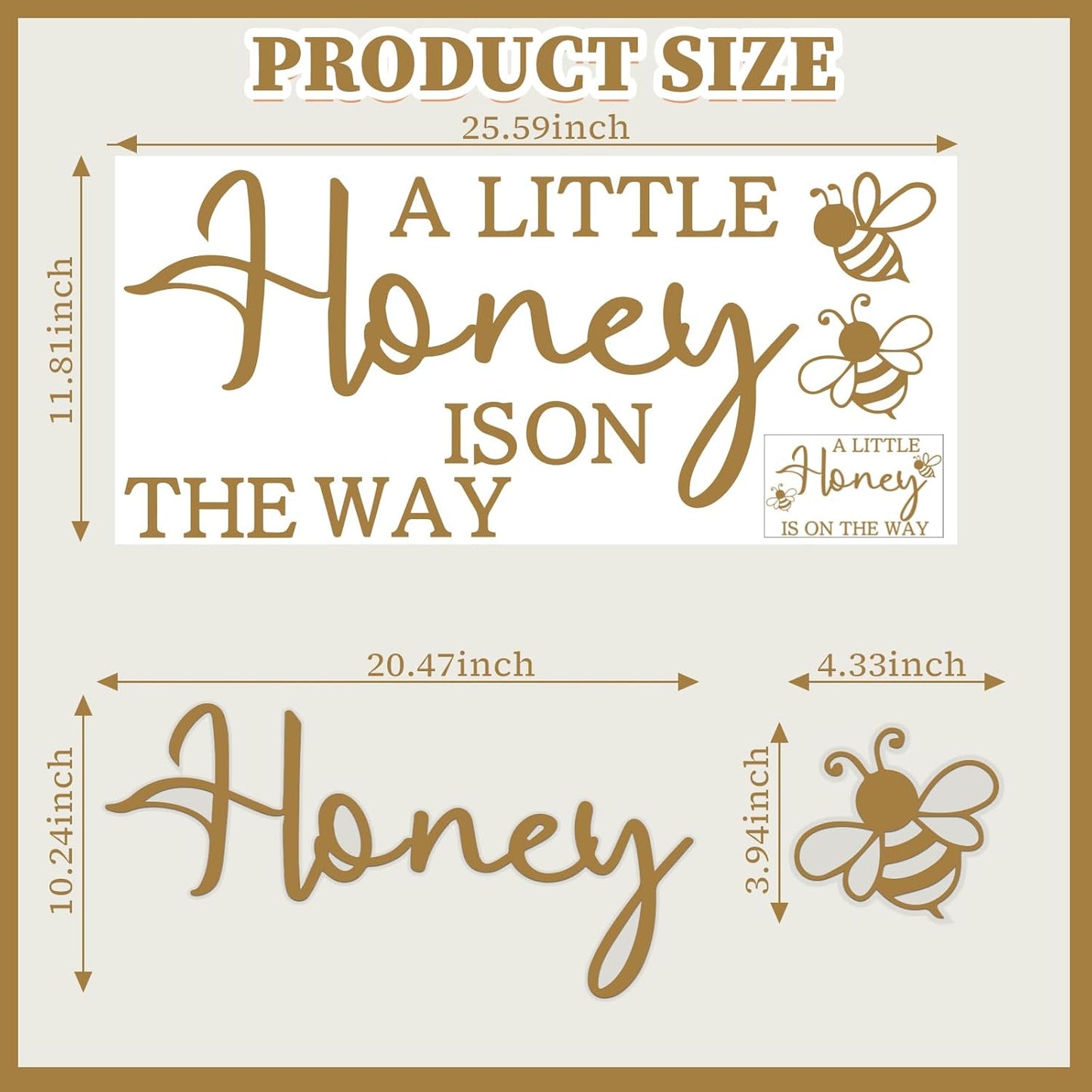 A Little Honey is on the Way Baby Shower Party Decal Sign